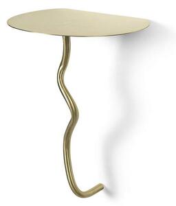 Ferm Living Nástěnný stolek Curvature, brass
