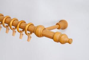 Dřevěná záclonová tyč jednořadá Zlatý dub Favorite 28 mm Délka (m): 1,5