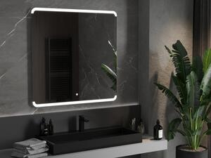Mexen Nida podsvícené koupelnové zrcadlo 100 x 100 cm, LED 6000K, ventilátor