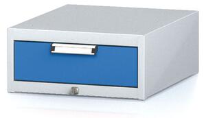 Alfa 3 Závěsný dílenský box na nářadí k pracovním stolům MECHANIC, 1 zásuvka, 480 x 600 x 218 mm, modré dveře