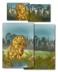Povlečení Veba GEON Dinosauři Triceratops Velikost: 140x200 cm + 70x90 cm