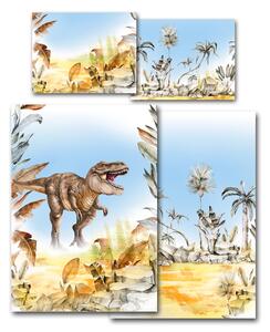 Povlečení Veba GEON Dinosauři Tyranosaurus Rex Velikost: 140x200 cm + 70x90 cm