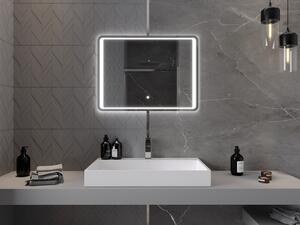 Mexen Zusa podsvícené koupelnové zrcadlo 80 x 60 cm, LED 6000K, ventilátor