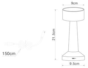 Globo 58447M - LED Stmívatelná dotyková stolní lampa ANGELIKA LED/1W/3,7V zlatá