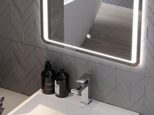 Mexen Zusa podsvícené koupelnové zrcadlo 60 x 80 cm, LED 6000K, ventilátor
