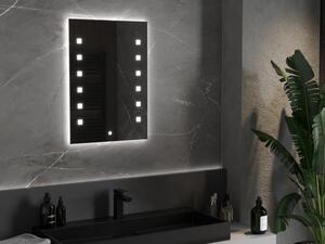 Mexen Ner podsvícené koupelnové zrcadlo 50 x 70 cm, LED 6000K, ventilátor