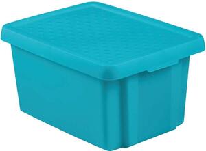Modrý úložný box s víkem Curver Essentials, 16 l