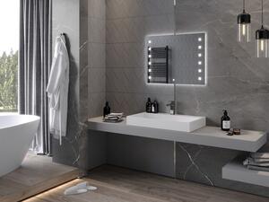 Mexen Ner podsvícené koupelnové zrcadlo 80 x 60 cm, LED 6000K, ventilátor