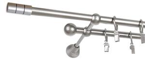 Kovová garnýž dvouřadá Cilinder stříbrná Elegant 16 mm Délka (m): 1,5