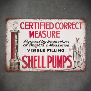 Kovová cedule Shell Pumps