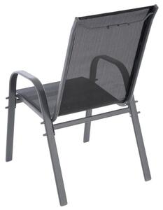 Garthen Sada 2 ks zahradních stohovatelných židlí - černá