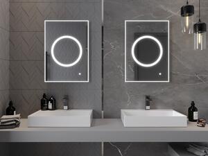 Mexen Koga podsvícené koupelnové zrcadlo 50 x 70 cm, LED 6000K, ventilátor