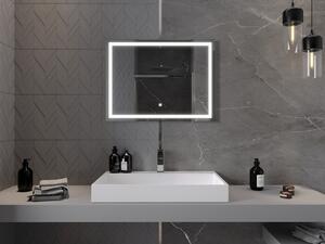 Mexen Miko podsvícené koupelnové zrcadlo 80 x 60 cm, LED 6000K, ventilátor