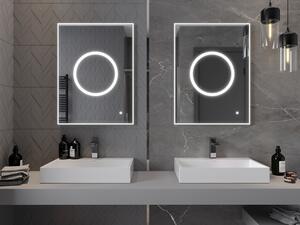 Mexen Koga podsvícené koupelnové zrcadlo 60 x 80 cm, LED 6000K, ventilátor