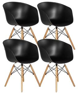Jídelní židle NORDY X, černá, 4 ks