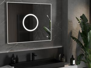 Mexen Koga podsvícené koupelnové zrcadlo 100 x 80 cm, LED 6000K, ventilátor