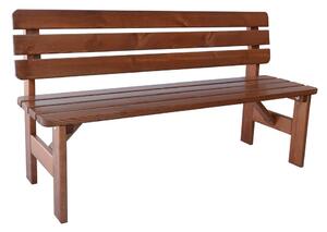 Rojaplast Viking Zahradní dřevěná lavice - 150 cm, lakovaná