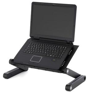 Garthen Notebookový stůl s USB - 42 x 28 cm, chlazením, černý