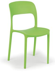 Designová plastová jídelní židle REFRESCO, zelená