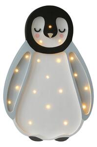 Šedá stolní lampa z borovicového dřeva Little Lights Baby Penguin, výška 26,5 cm