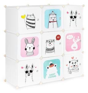 Modulární dětská skříňka s motivem zvířátek