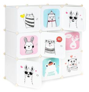 Modulární dětská skříňka s motivem zvířátek