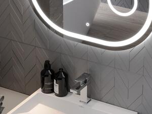 Mexen Umba podsvícené koupelnové zrcadlo s kosmetickým zrcátkem 80 x 60 cm, LED 6000K, ventilátor
