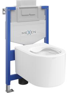 Mexen WC podomítkový set Felix XS-U stojan s WC mísou Sofia, Bílá