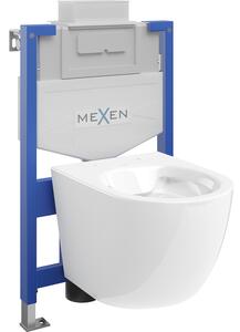 Mexen WC podomítkový set Felix XS-U stojan s WC mísou Lena, Bílá