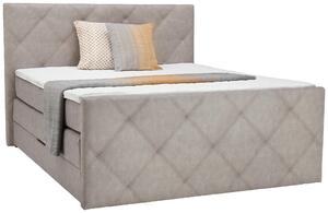 POSTEL BOXSPRING, 180/200 cm, šedá Ti'me - Postele s úložným prostorem