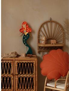 Stolní lampa z borovicového dřeva Little Lights Mermaid, výška 51 cm