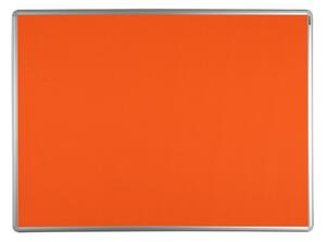 Textilní nástěnka ekoTAB v hliníkovém rámu, 90x60 cm, oranžová