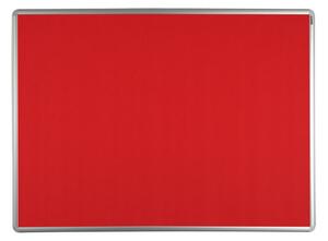 Textilní nástěnka ekoTAB v hliníkovém rámu, 90x60 cm, červená