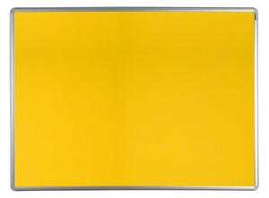 Textilní nástěnka ekoTAB v hliníkovém rámu, 90x60 cm, žlutá