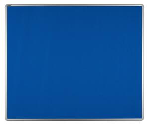 Textilní nástěnka ekoTAB v hliníkovém rámu, 120x90 cm, modrá