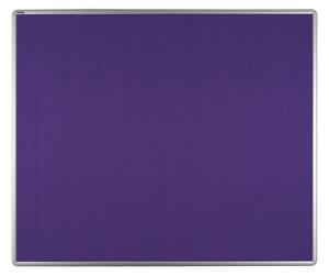 Textilní nástěnka ekoTAB v hliníkovém rámu, 120x90 cm, fialová