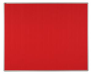 Textilní nástěnka ekoTAB v hliníkovém rámu, 150x120 cm, červená