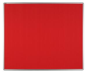 Textilní nástěnka ekoTAB v hliníkovém rámu, 120x90 cm, červená