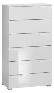 KOMODA, bílá, vysoce lesklá bílá, 65/117,6/40 cm Xora - Široké komody