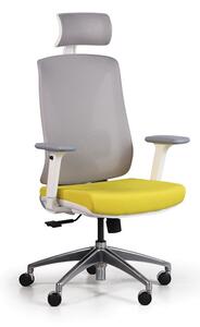 Kancelářská židle se síťovaným opěrákem ENVY, žlutá