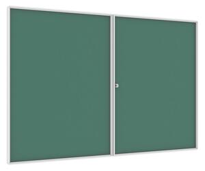 Vnitřní magnetická vitrína, zelená, 1200 x 1800 mm