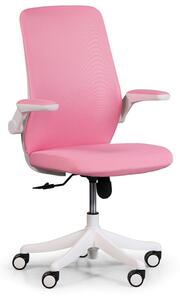 Kancelářská židle se síťovaným opěrákem BUTTERFLY, růžová
