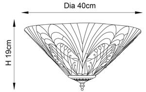 Endon 70241 - Stropní svítidlo Tiffany HECTOR 2xE27/60W/230V pr. 40 cm