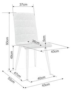 Nábytek Pyramida, s.r.o. Jídelní čalouněná židle MOTO šedá/dub