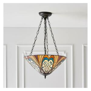 Endon 70750 - Lustr na řetězu Tiffany HECTOR 3xE27/60W/230V pr. 40 cm