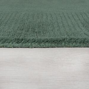 Tmavě zelený vlněný koberec Flair Rugs Siena, 80 x 150 cm