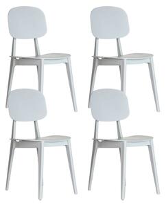 Plastová jídelní židle SIMPLY, bílá, 4 ks