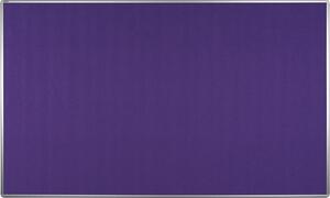 Textilní nástěnka ekoTAB v hliníkovém rámu, 200x120 cm, fialová
