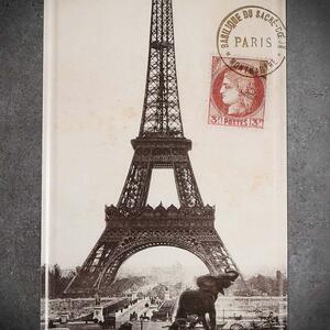 Kovová cedule Eiffelova věž