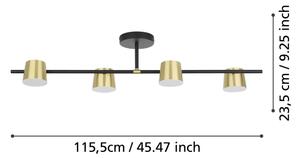 Eglo 39984 - LED Přisazený lustr ALTAMIRA 4xGU10/4,6W/230V 3000K zlatá